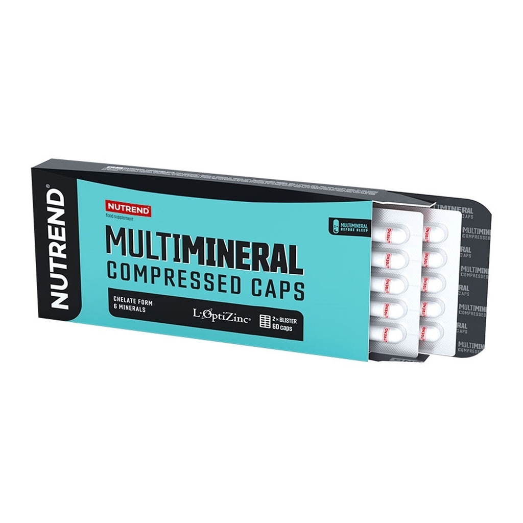 NUTREND MULTIMINERAL COMPRESSED CAPS, 60 kapsula