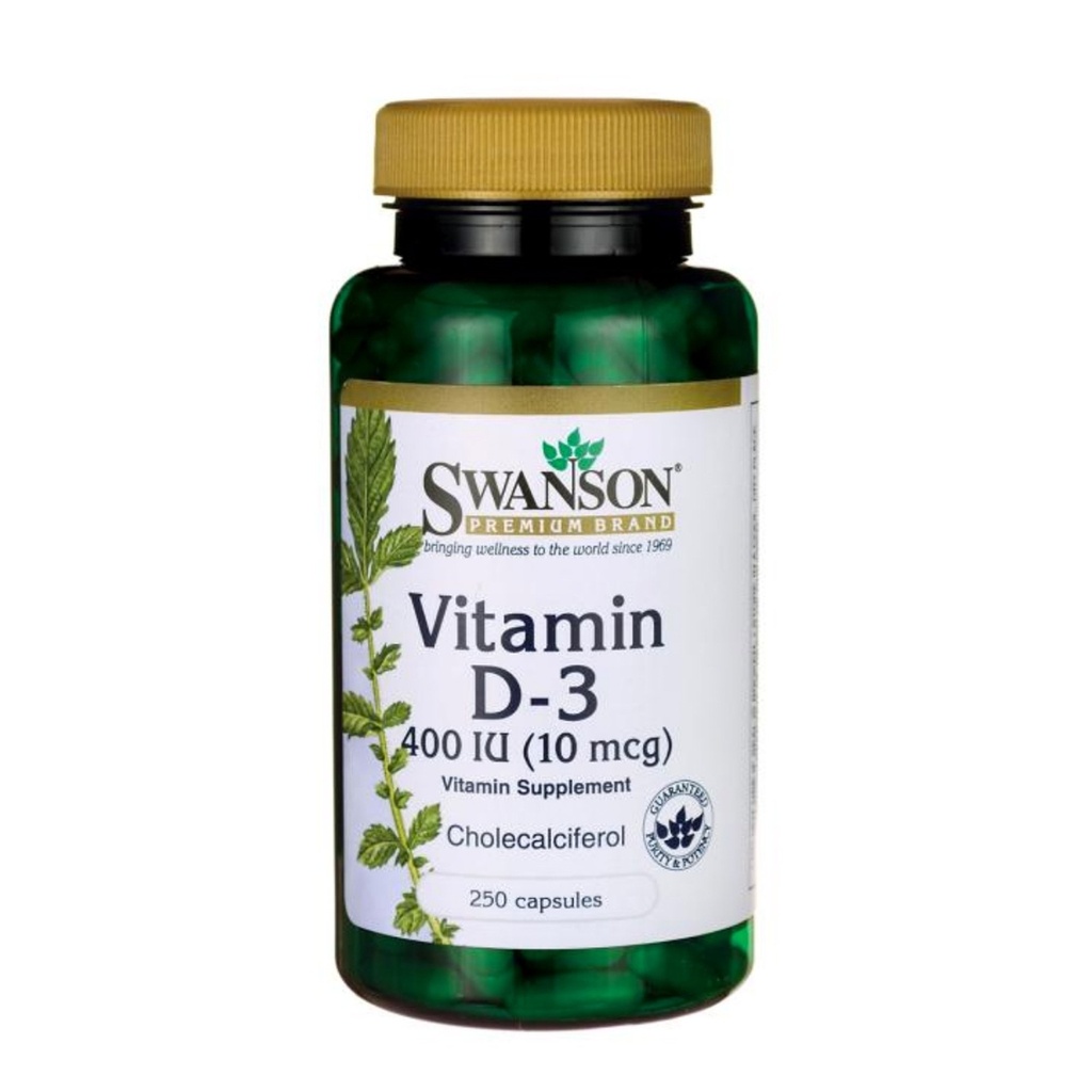 SWANSON VITAMIN D3 (400IU), 250 caps
