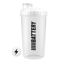 BATTERY SHAKER 700ml, TRANSPARENTNO-BEL